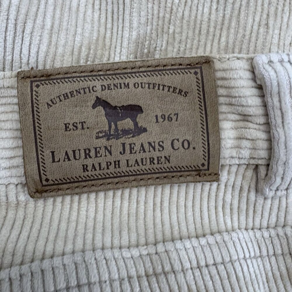 Lauren Jeans Co. By Ralph Lauren Womens 14 Corduroy Pants In Classic Cream - Picture 9 of 10